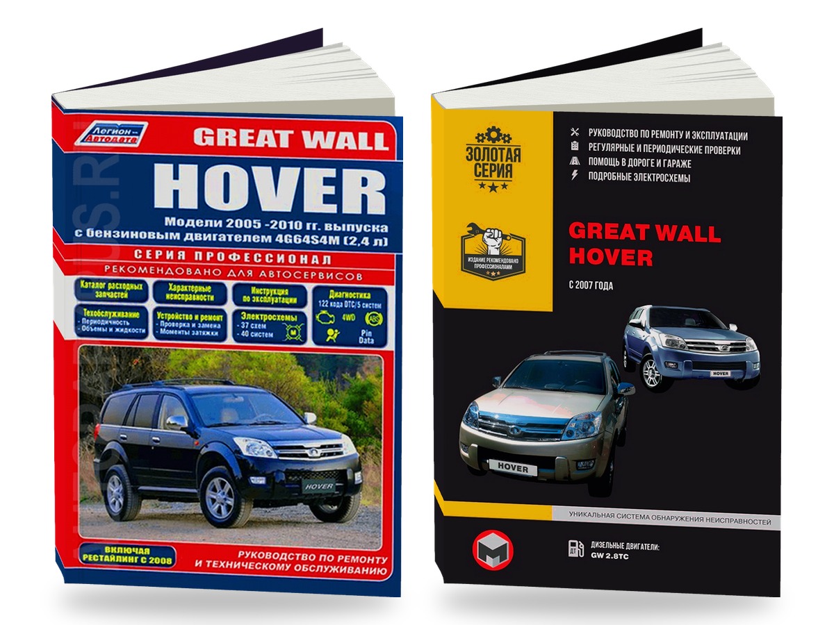 Комплект литературы по ремонту и обслуживанию Great Wall Hover 2005-2010 года выпуска