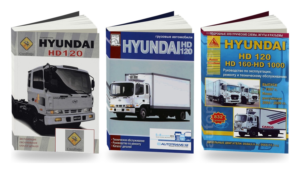 Комплект литературы по ремонту и обслуживанию Hyundai HD120